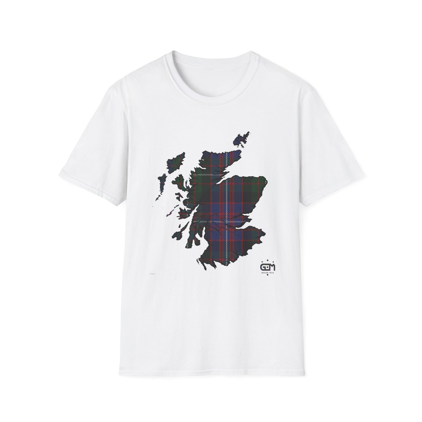 Tartan Ecosse Carte Softstyle T-Shirt Unisexe - Rankin Tartan Tee 