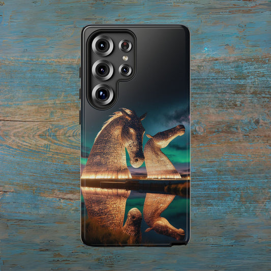 Kelpies Northern Lights Art Phone Case, Scotland, Samsung