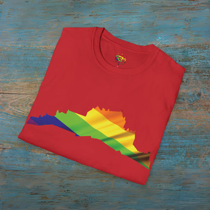 Edinburgh Castle Pride Flag Art Unisex T-Shirt