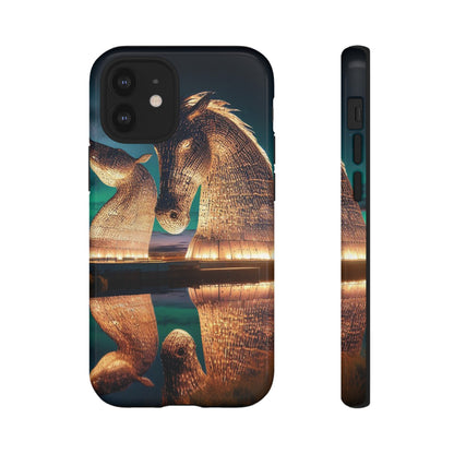 Kelpies Northern Lights Art Phone Case, Scotland, Various