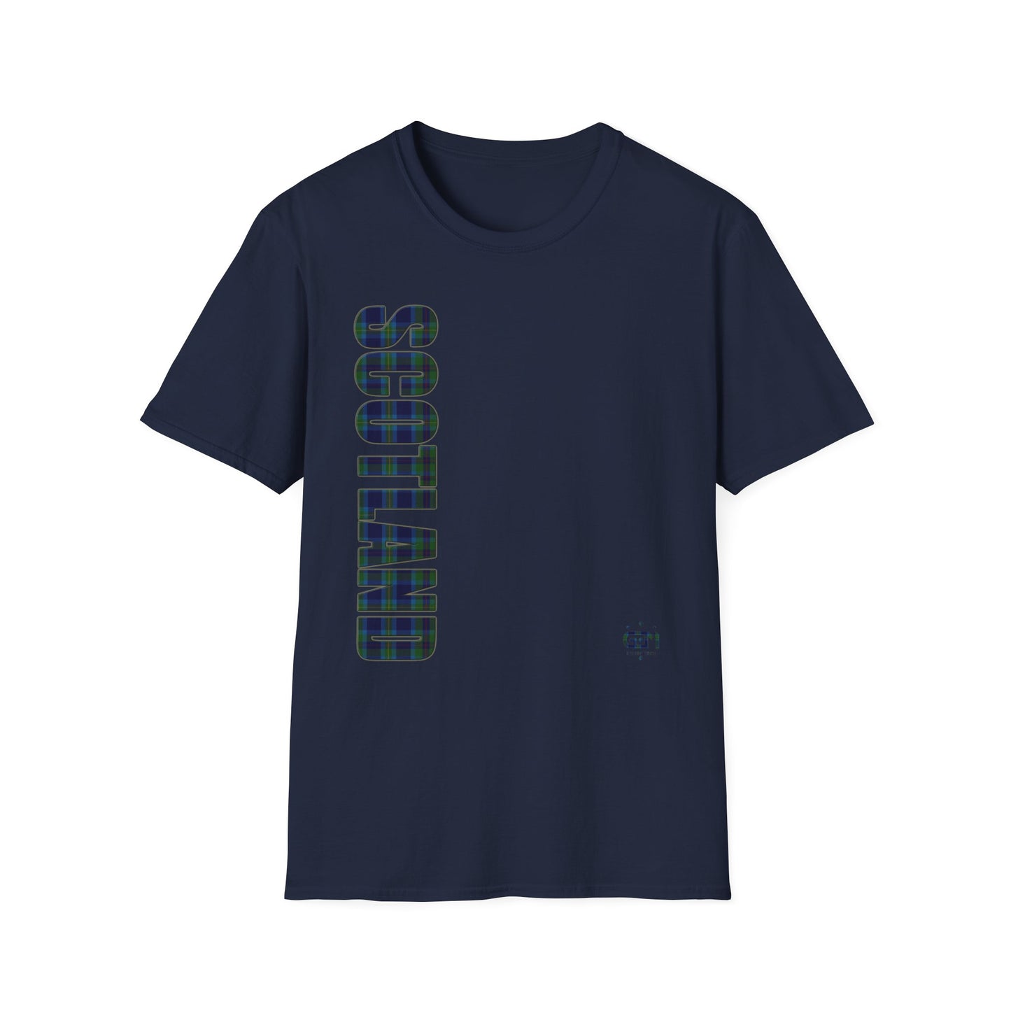 Tartan Scotland Lettering Softstyle Unisex T-Shirt, Miller Tartan Tee