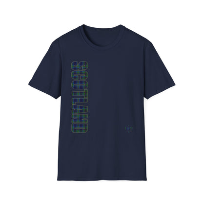 Tartan Scotland Lettering Softstyle Unisex T-Shirt, Miller Tartan Tee