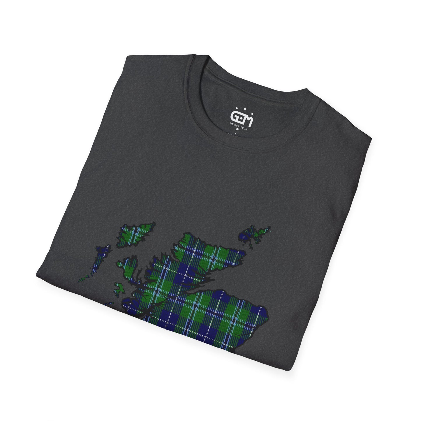 Scotland Tartan Map Softstyle Unisex T-Shirt - Douglas Tartan Tee