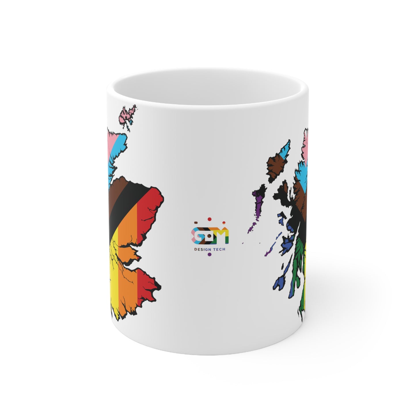 Scotland Map Pride Progress Mug, White