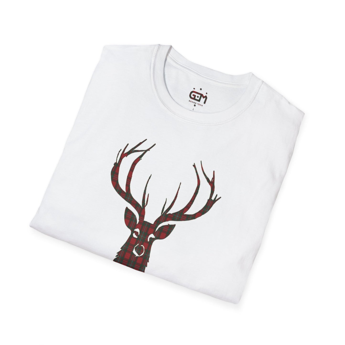 Tartan Stag Softstyle T-Shirt - MacGregor Tartan, Unisex Tee, Scottish Scenery, Various Colours