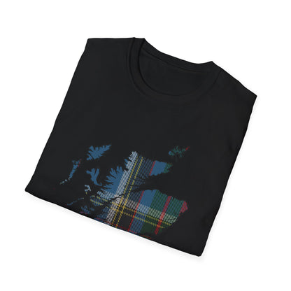 Tartan Scotland Map Softstyle Unisex T-Shirt - Anderson Old Tartan Tee