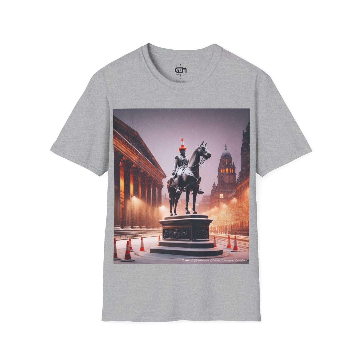 Glasgow Duke of Wellington Winter Softstyle T-Shirt, Unisex Tee, Scotland Shirt, Scottish Landmark, Nature, Scenery, Various Colours