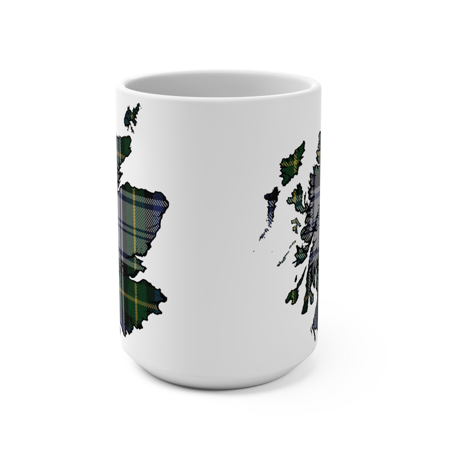 Scotland Map Mug 15oz, Gordon Dress Tartan