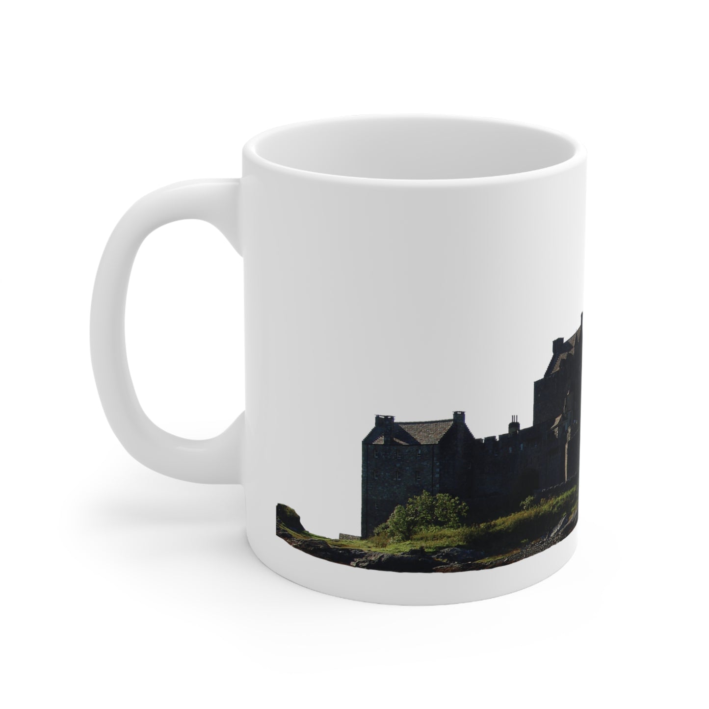 Eileen Donan Castle Photo Mug, White