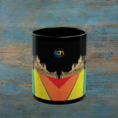 Pride Road Rock Edinburgh Castle Photo Mug, Black