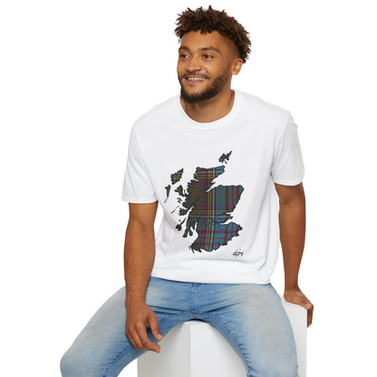 Tartan Ecosse Carte Softstyle T-Shirt Unisexe - Anderson Tartan Tee 