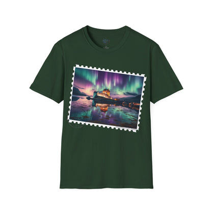 Postcard Eilean Donan Castle Art Softstyle T-Shirt, Unisex Tee, Scotland Shirt, Various Colours