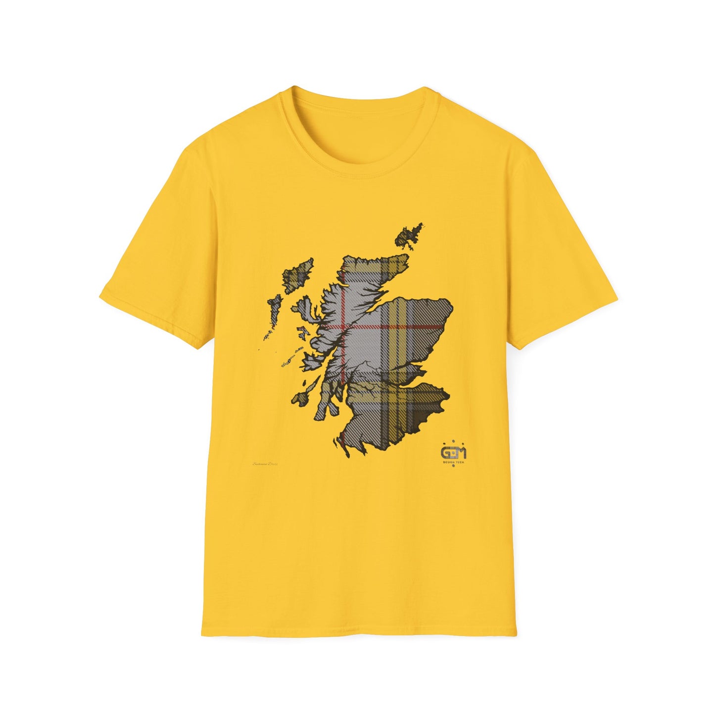 Tartan Ecosse Carte Softstyle T-Shirt Unisexe - Buchanan Dress Tartan Tee 