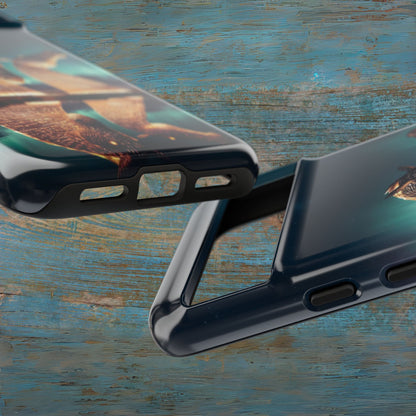 Kelpies Northern Lights Art Variant Phone Case, Scotland, Google