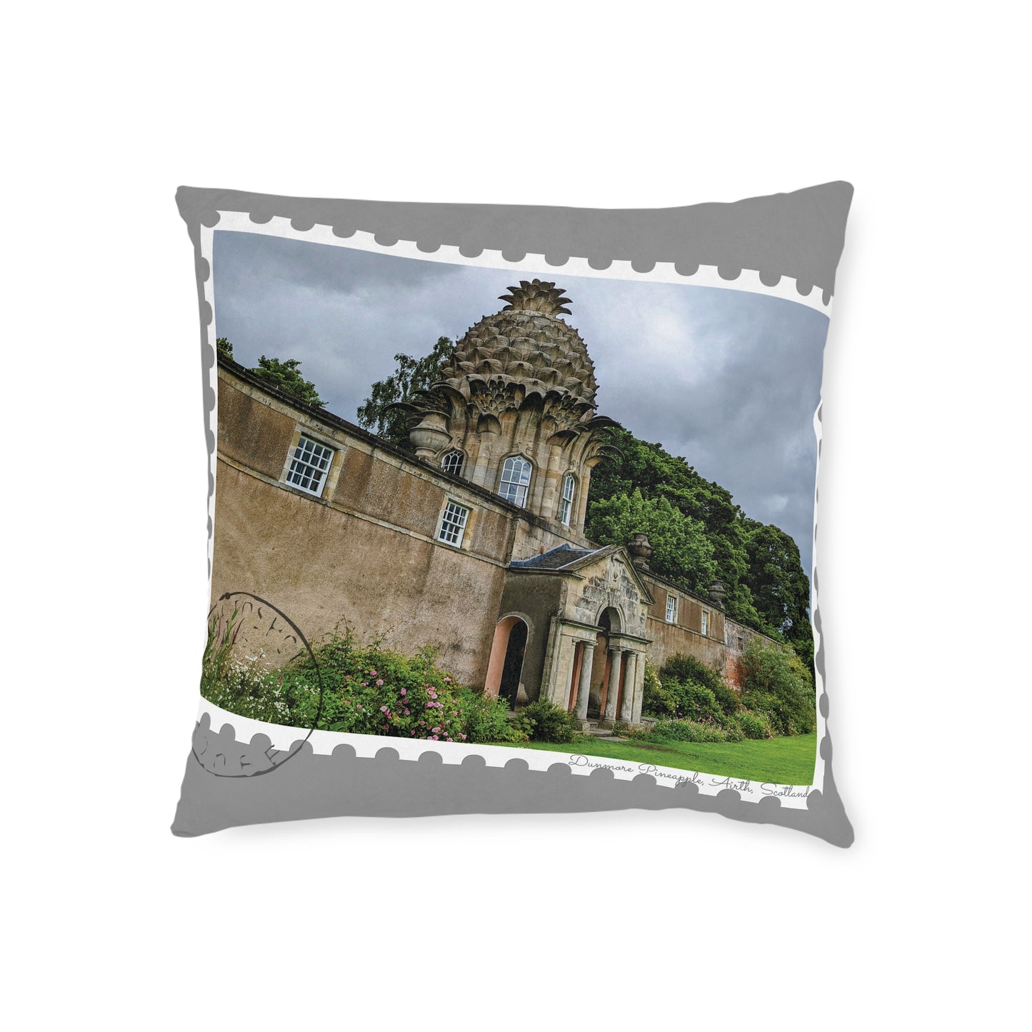 Dunmore Pineapple Photo Stamp Square Cushion, Various Sizes