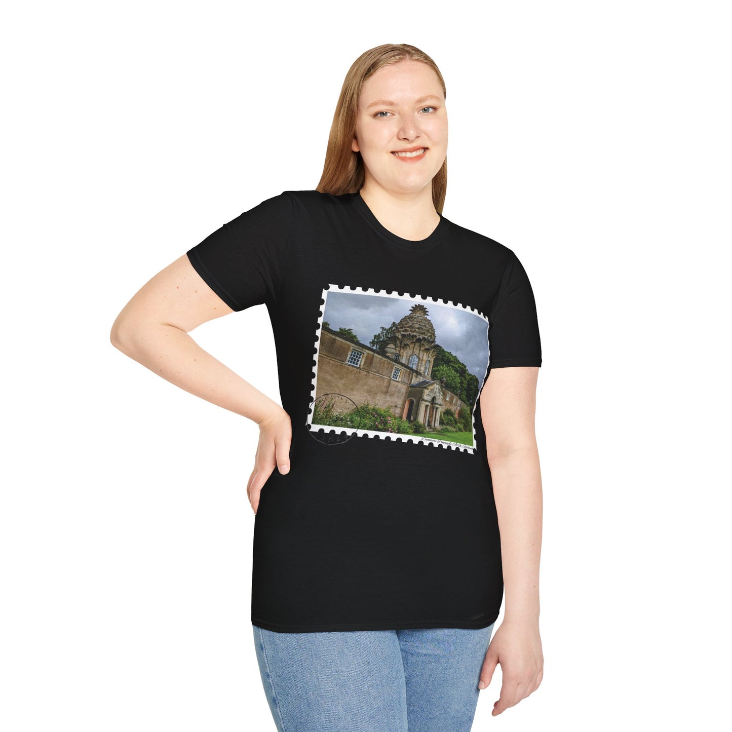 Postcard Dunmore Pineapple Photo Softstyle T-Shirt, Unisex Tee, Scotland Shirt, Various Colours