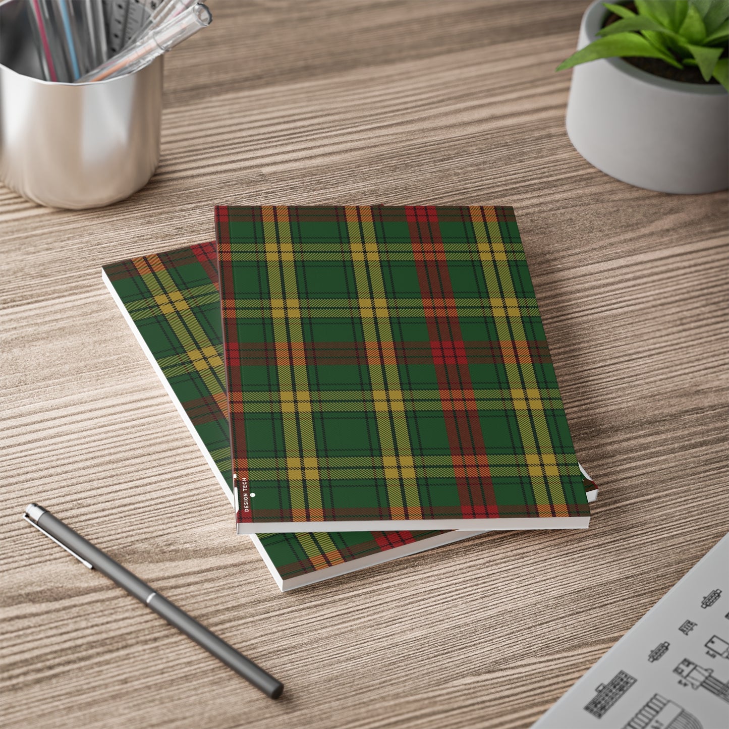 Carnet de notes A5 à couverture souple avec motif tartan écossais - MacMillan