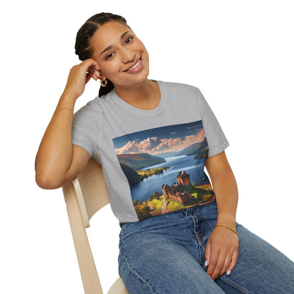 Urquhart Castle - Loch Ness Softstyle T-Shirt, Unisex Tee, Scottish Landmarks, Various Colours