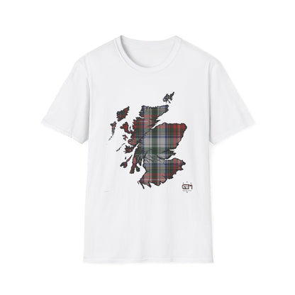 Tartan Ecosse Carte Softstyle T-Shirt Unisexe - Stewart Tartan Tee 