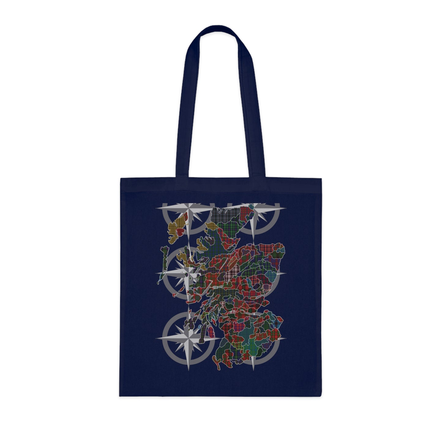 Scotland Tartan Clan Map Cotton Tote Bag