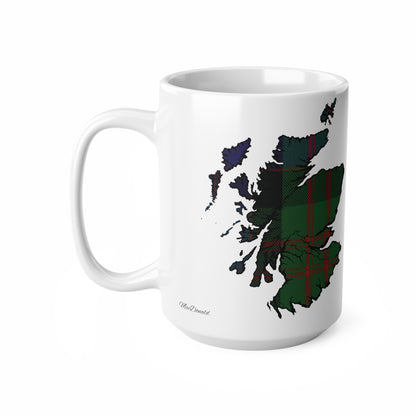 MacDonald Tartan Scotland Map Mug, Coffee Cup, Tea Cup, Scotland, White