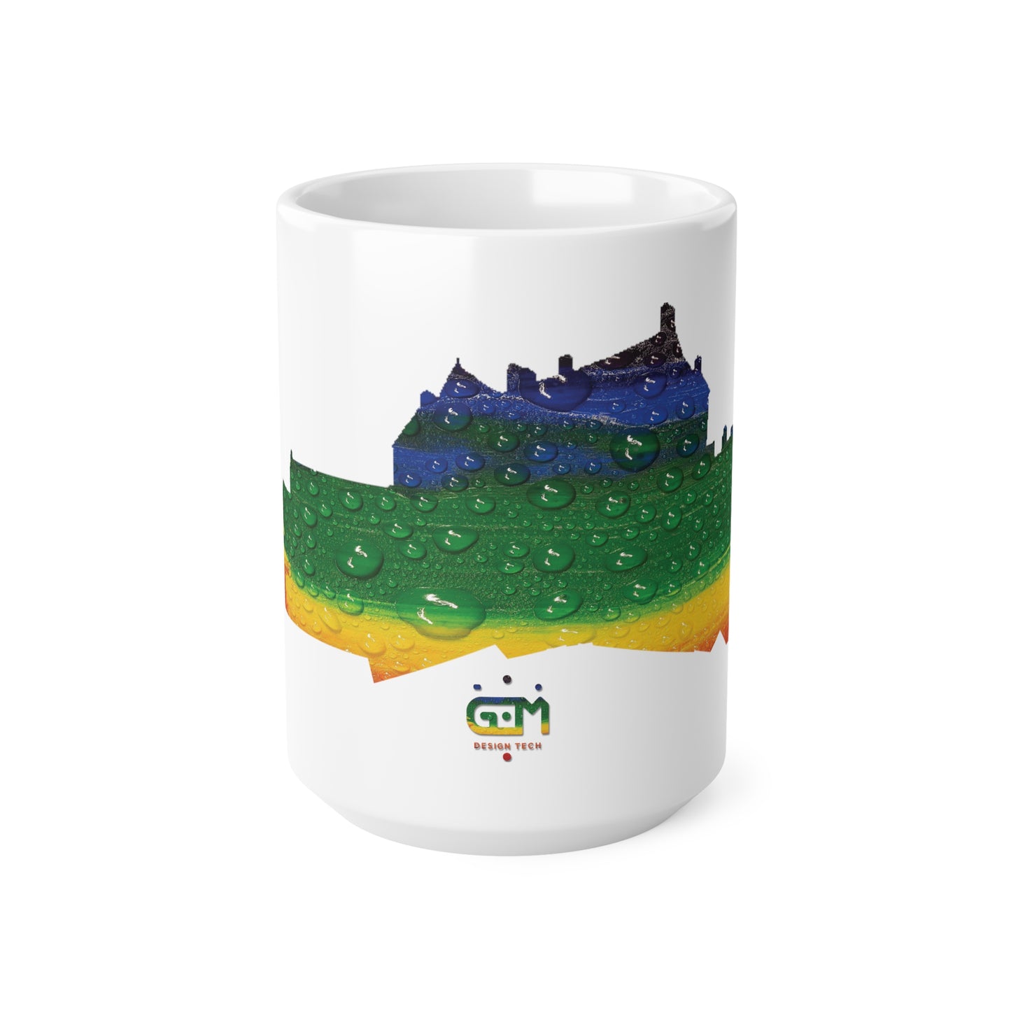 Edinburgh Castle Pride Rain Art Mug, White