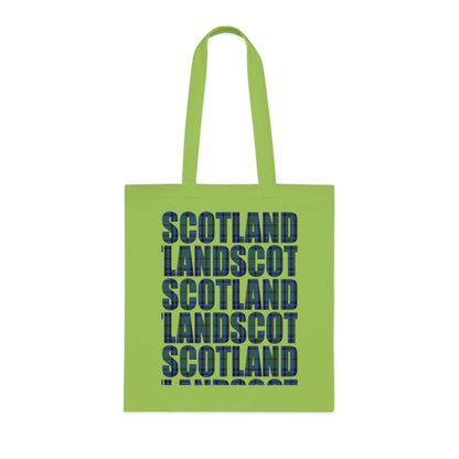 Reversible Scotland Tartan Map Cotton Tote Bag - Keith Tartan