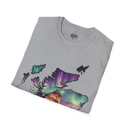 Eilean Donan Castle Scotland Map Softstyle T-Shirt, Unisex Tee, Scotland Shirt, Scottish Landmark, Nature, Scenery, Various Colours