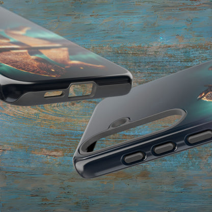 Kelpies Northern Lights Art Variant Phone Case, Scotland, Samsung