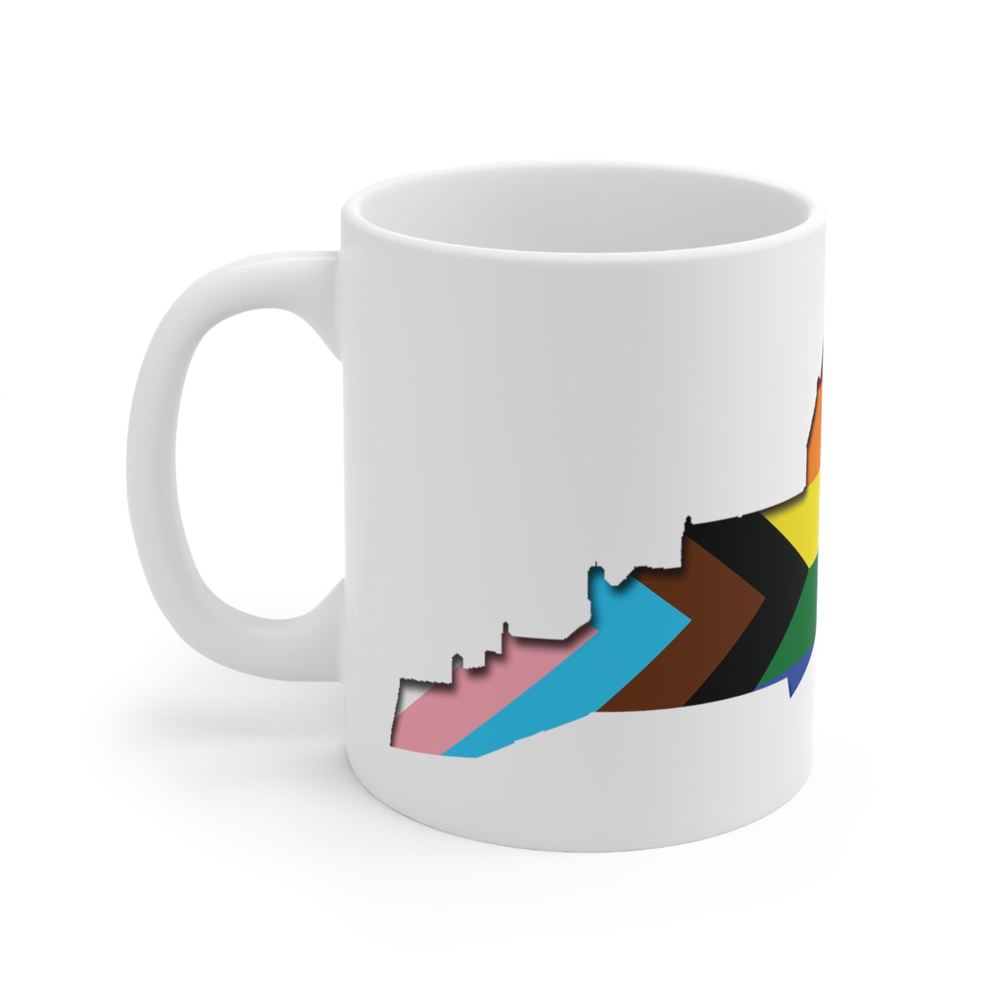 Edinburgh Castle Pride Progress Art Mug, White