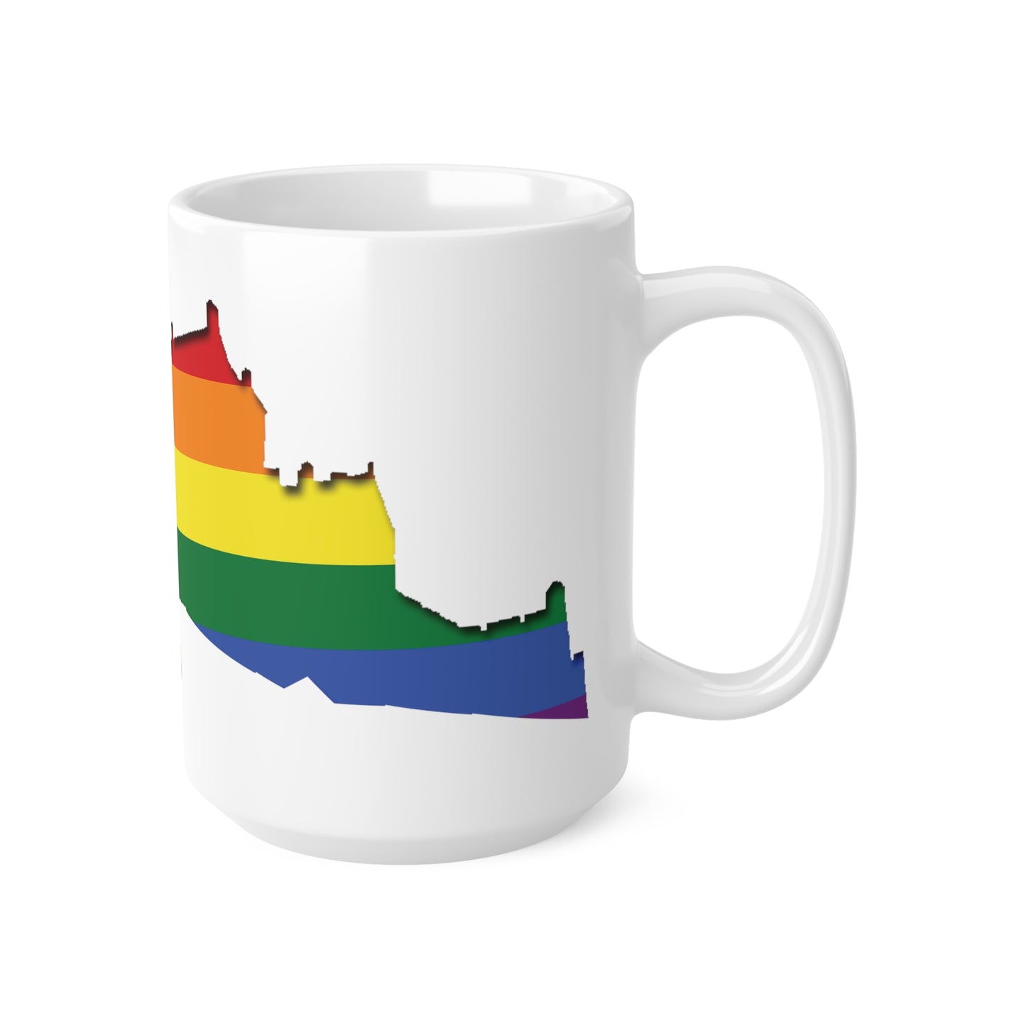 Edinburgh Castle Pride Progress Art Mug, White