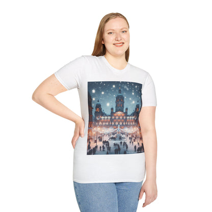 Glasgow George Square Winter Softstyle T-Shirt, Unisex Tee, Scotland Shirt, Scottish Landmark, Nature, Scenery, Various Colours