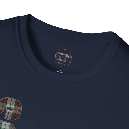 Scotland Lettering Tartan Softstyle Unisex T-Shirt, Fraser Tartan Tee