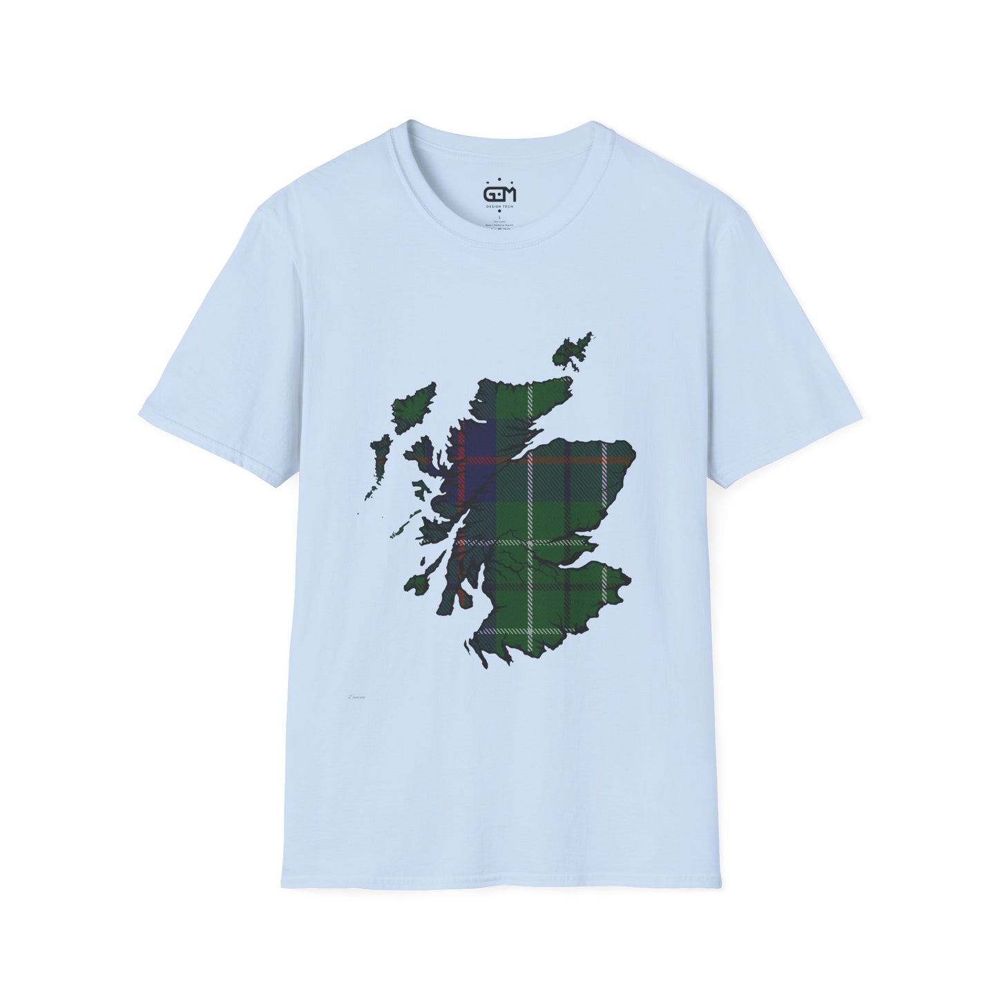 Scotland Tartan Map Softstyle Unisex T-Shirt - Duncan Tartan Tee