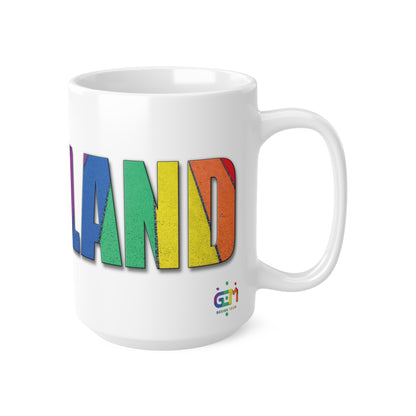 Scotland Lettering Pride Road Mug, White