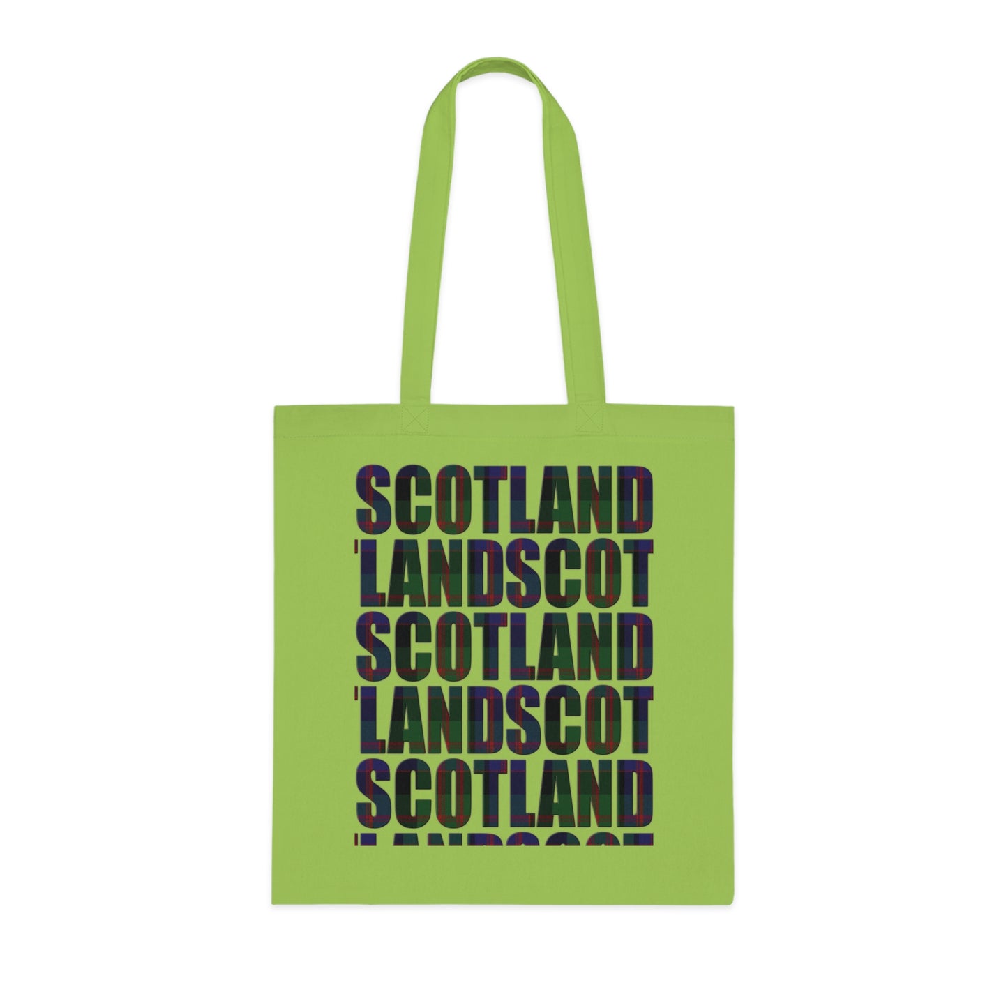 Reversible Scotland Tartan Map Cotton Tote Bag - MacDonald Tartan