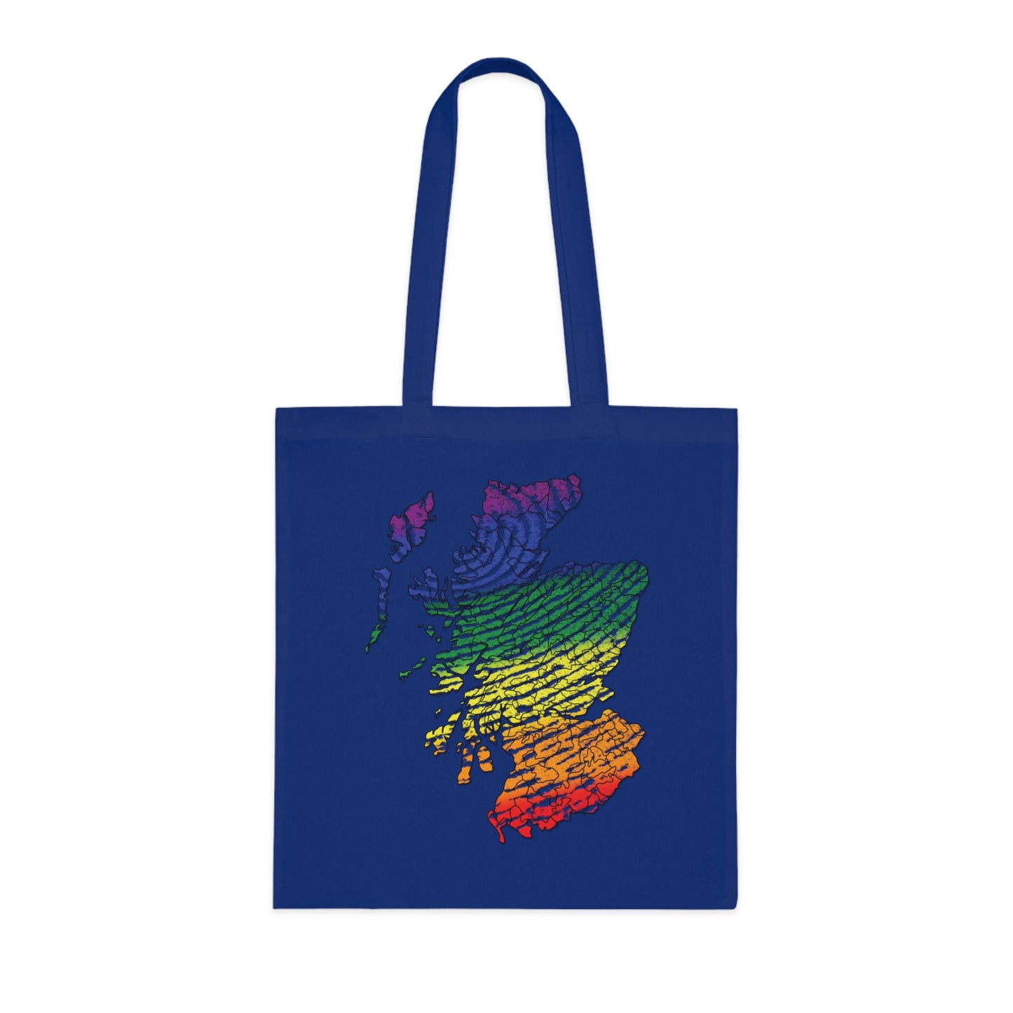 Scotland Pride Fingerprint Clan Map Cotton Tote Bag