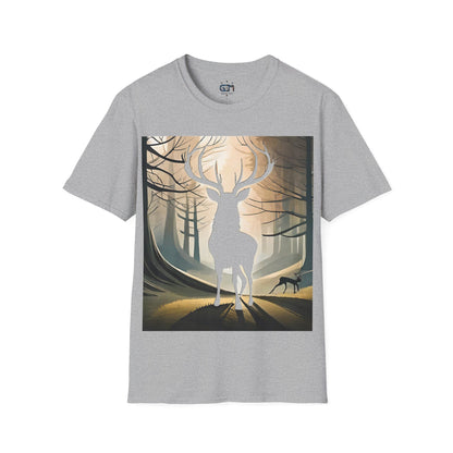 Stag Silhouette Softstyle T-Shirt, Unisex Tee, Scottish Scenery, Various Colours