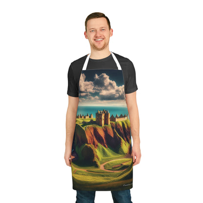 Dunnottar Castle - Stonehaven Apron, Scottish Cooking Apparel, Chef Accessory