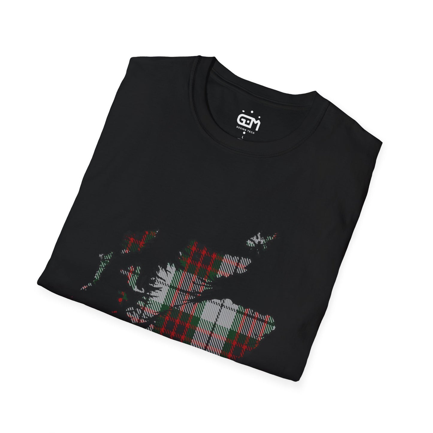 Scotland Tartan Map Softstyle Unisex T-Shirt - Fraser Dress Tartan Tee