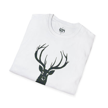 Tartan Stag Softstyle T-Shirt - Kennedy Tartan, Unisex Tee, Scottish Scenery, Various Colours