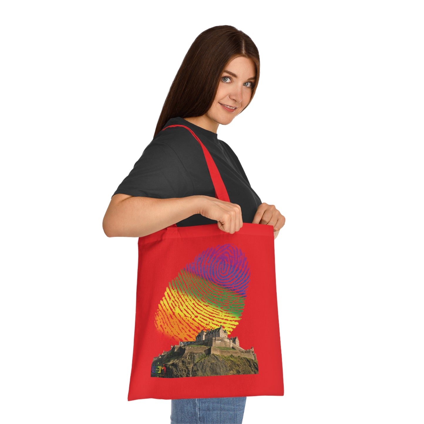 Edinburgh Castle Pride Fingerprint Sky Cotton Tote Bag