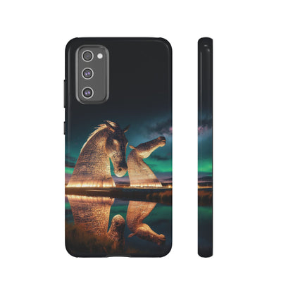 Kelpies Northern Lights Art Phone Case, Scotland, Samsung