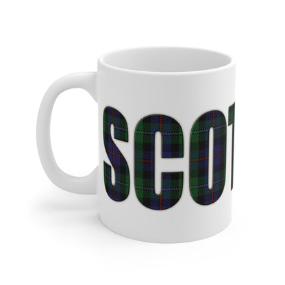 Scotland Lettering Tartan Mug 11oz, Argyle Tartan