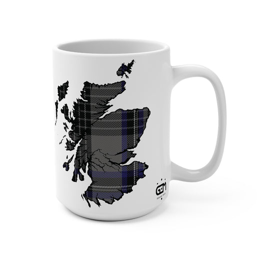 Scotland Map Mug 15oz, Hood Tartan