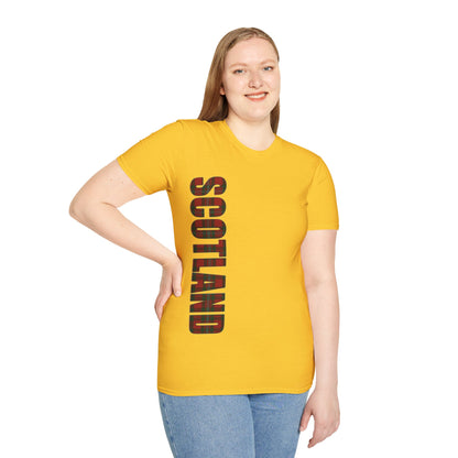 Scotland Lettering MacGregor Tartan Softstyle T-Shirt, Unisex Tee, Various Colours