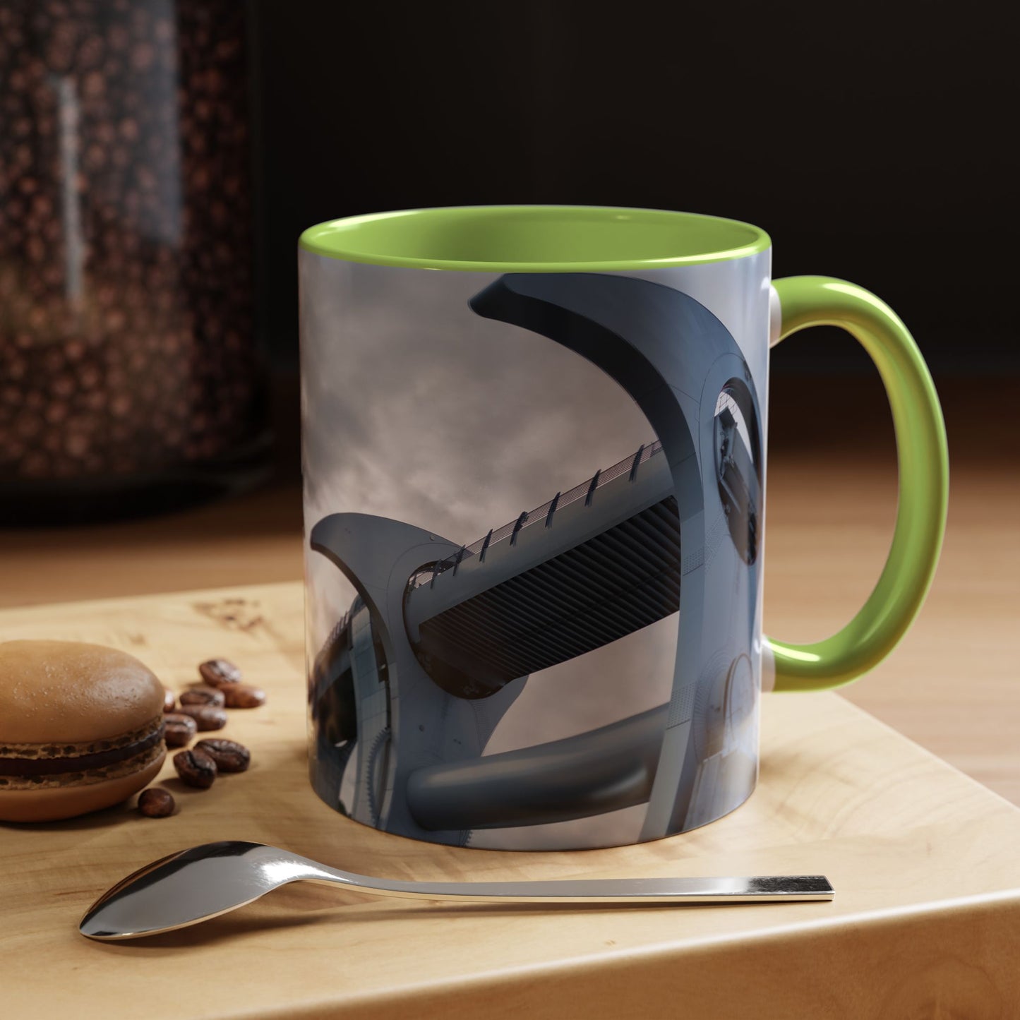 Tasses décoratives Écosse en gros plan - Scènes variées (vert clair)