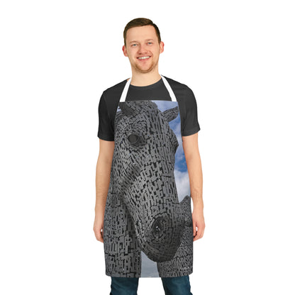 Kelpies Photo Apron, Scotland Apron, Scottish Art, Scotland Landmark, Cooking Apparel, Chef Accessory