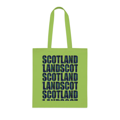 Reversible Scotland Tartan Map Cotton Tote Bag - Miller Tartan