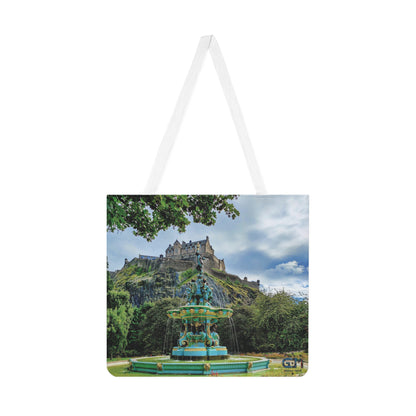 Ross Fountain & Edinburgh Castle Photo Shoulder Tote Bag